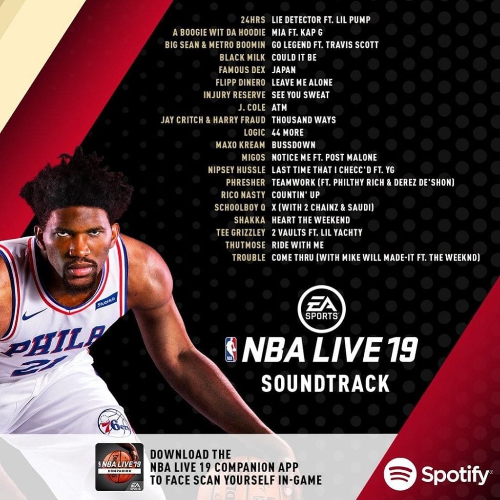 NBA Live 19 Soundtrack Revealed, Listen to it on Spotify Here