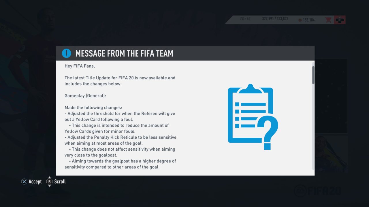 FIFA 20 (In Menus) 