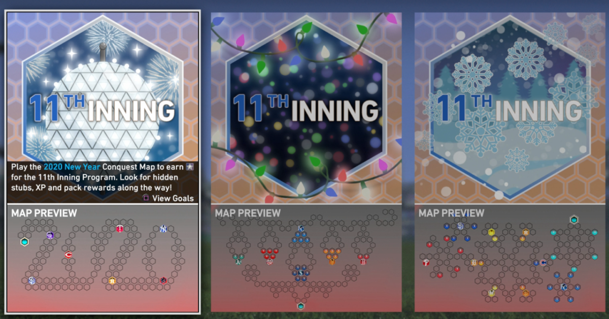 mlb the show 19 diamond dynasty 11th inning conquest map