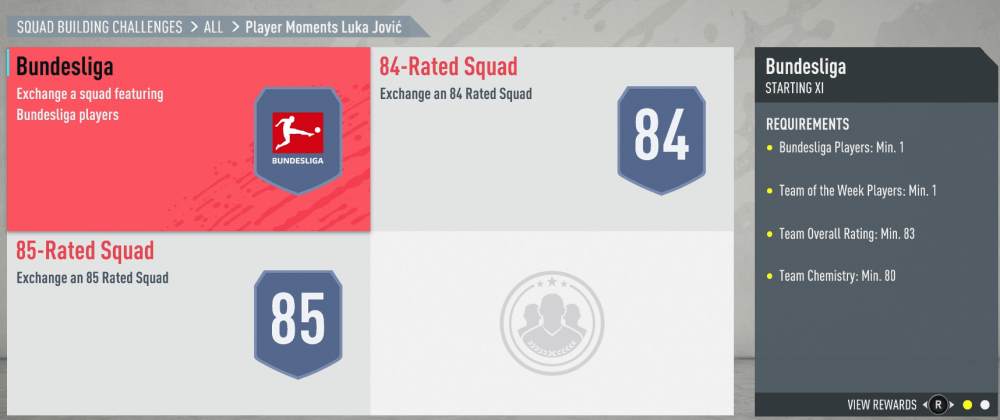 fut player moments jovic challenges