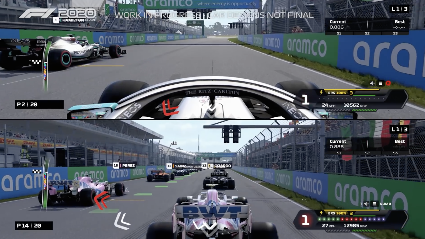 Patch Verval zadel F1 2020 Video - Split-Screen Gameplay - Operation Sports