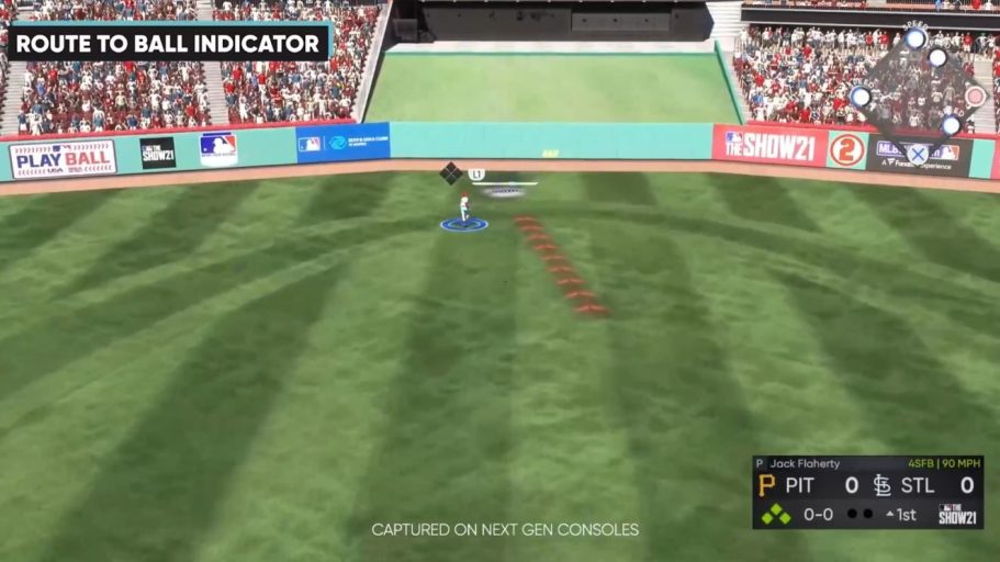 mlb the show 21 route to ball indicator