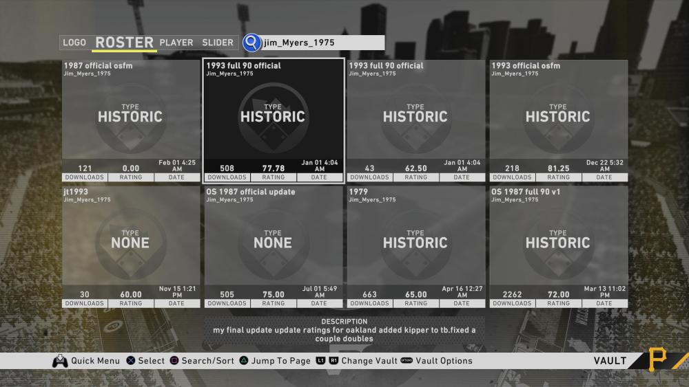MLB The Show classic roster