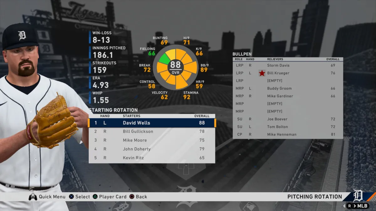 MLB The Show classic roster David Wells