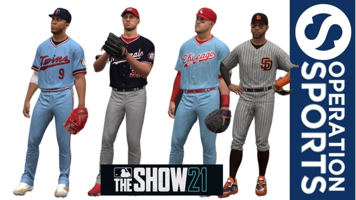MLB The Show 21 all uniforms