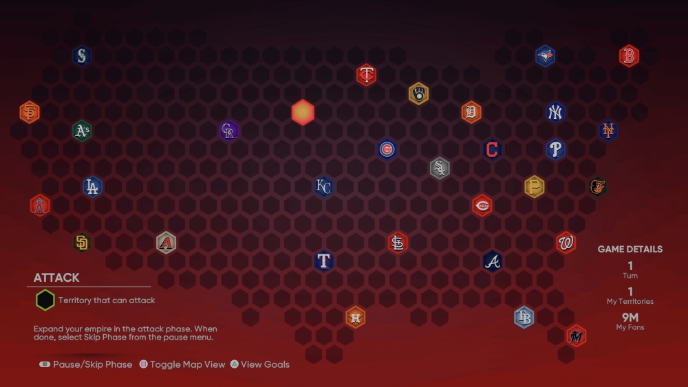 mlb the show conquest map