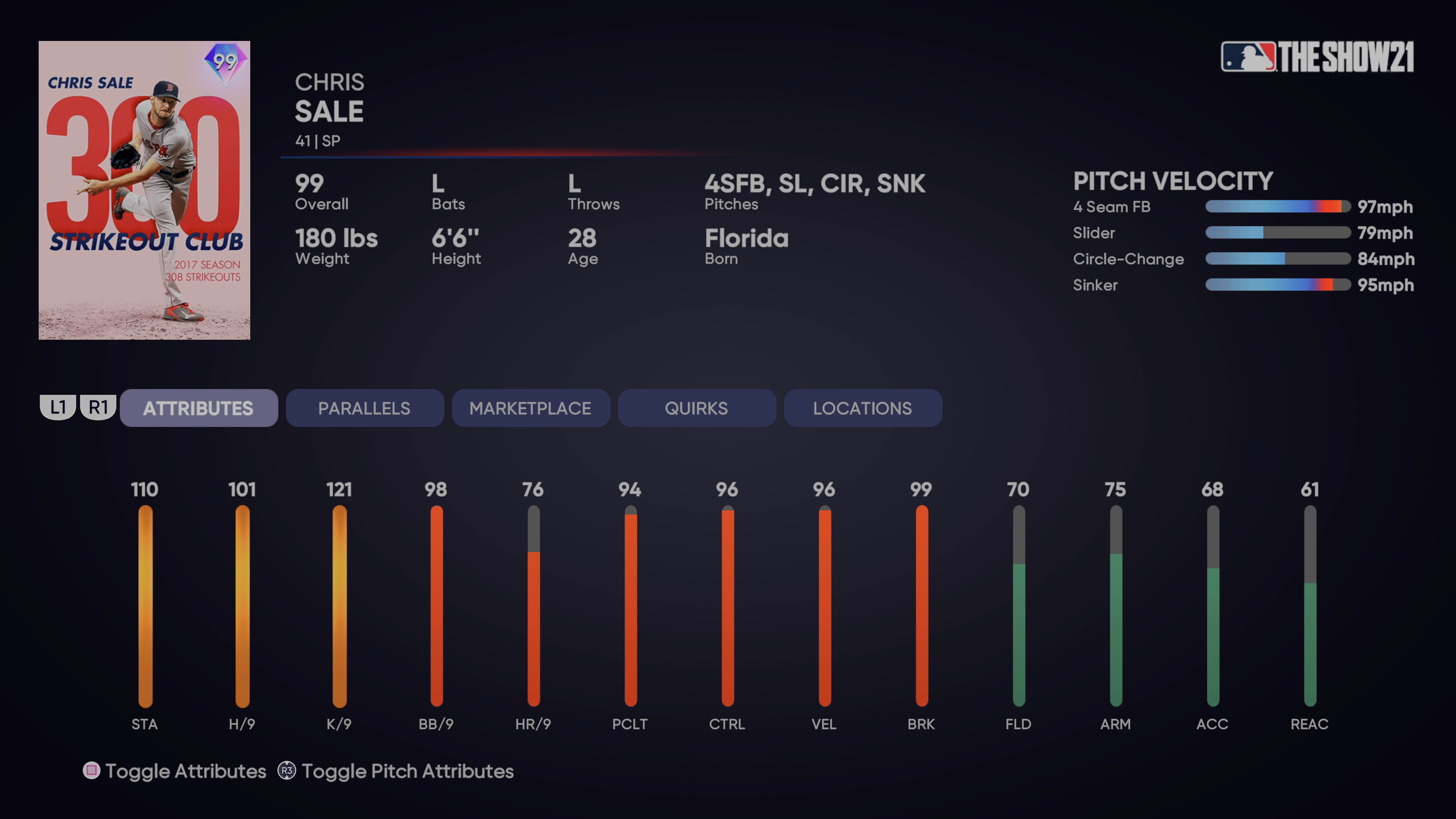 MLB The Show 21 - 8th Inning Program Milestone Chris Sale 