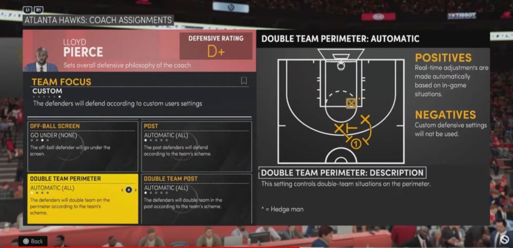 NBA 2K22 defensive settings