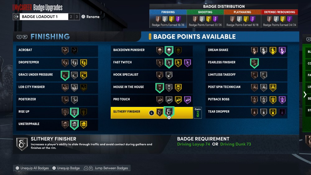 NBA 2K22 badges