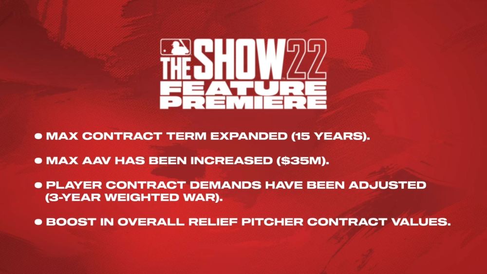 MLB The Show 22 free agency