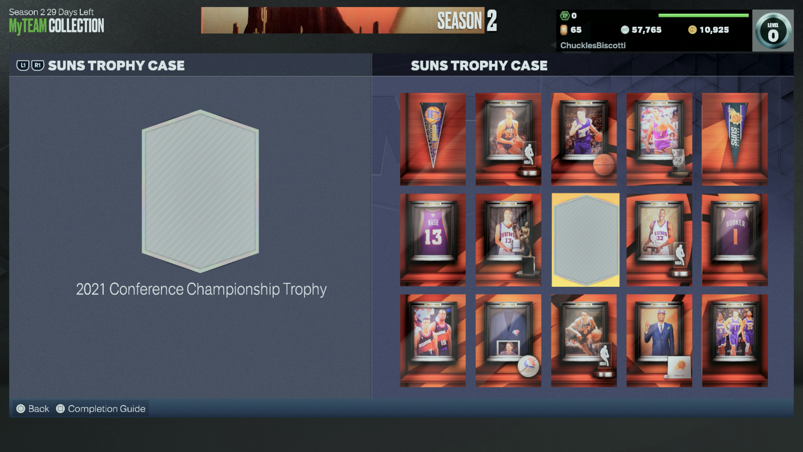 nba championship trophy case