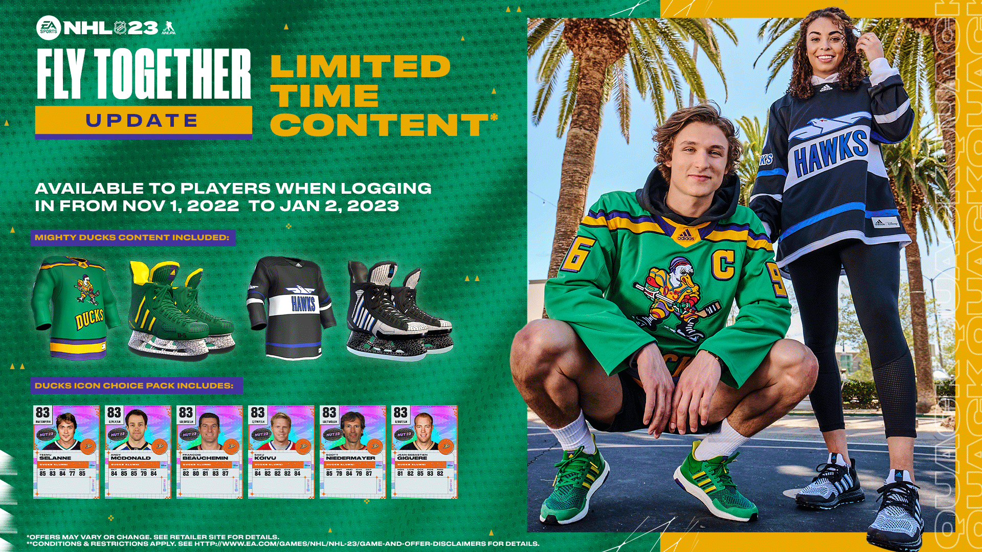 Fly Together with Mighty Ducks 30th Anniversary content in NHL® 23