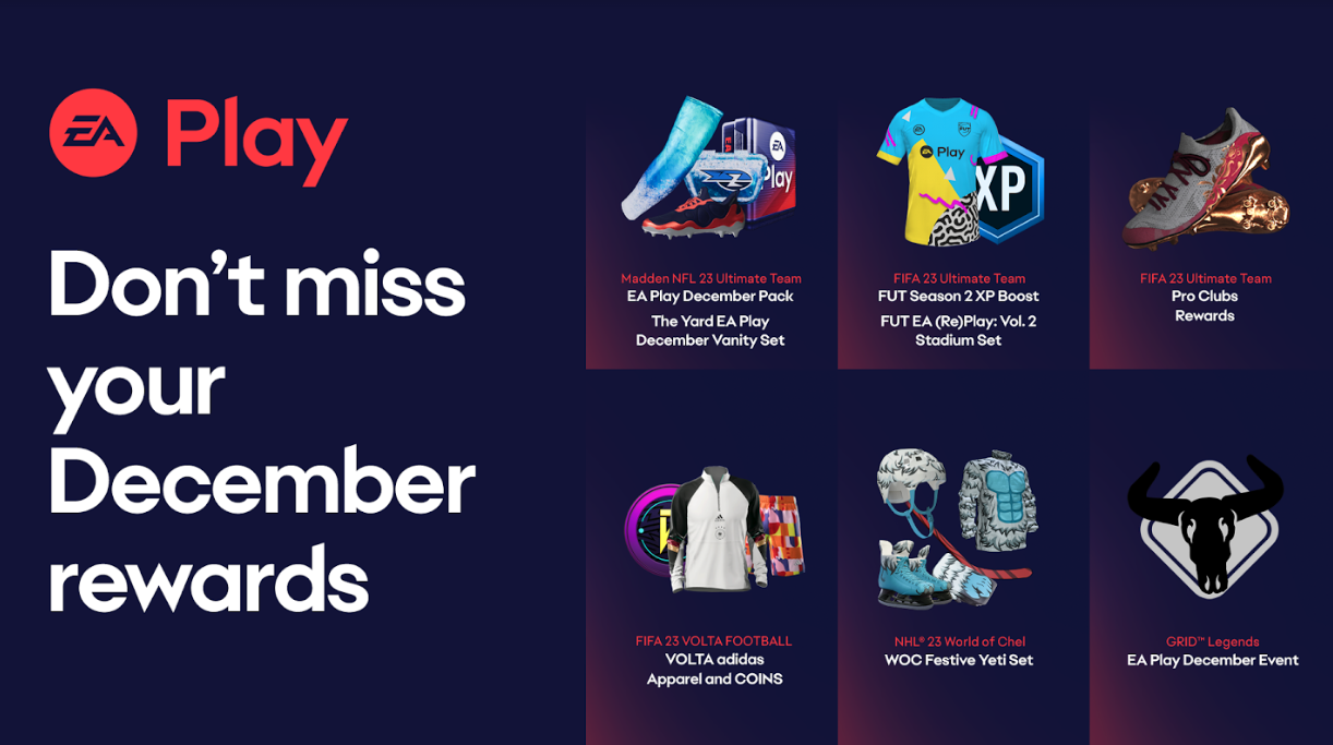 EA Play Member Only December Rewards Available Madden, NHL, FIFA