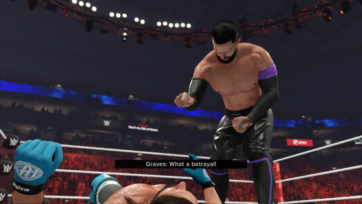 Finn Balor executes betrayal after AJ Styles' match in WWE 2K23