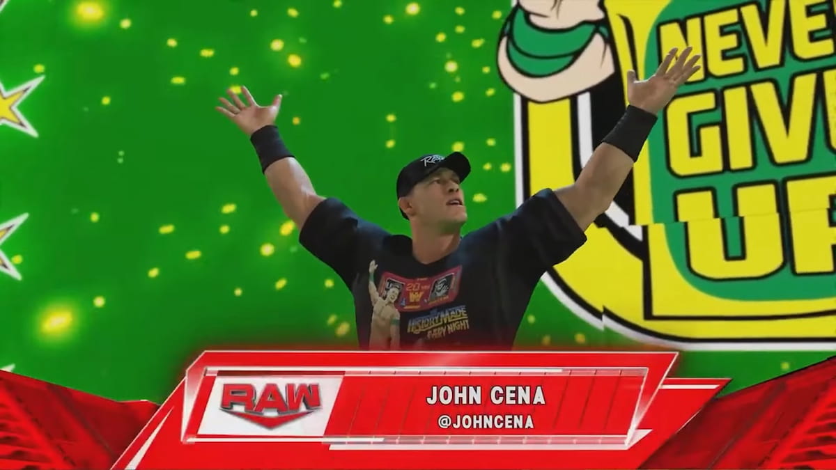 John Cena's entrance on RAW WWE 2K23