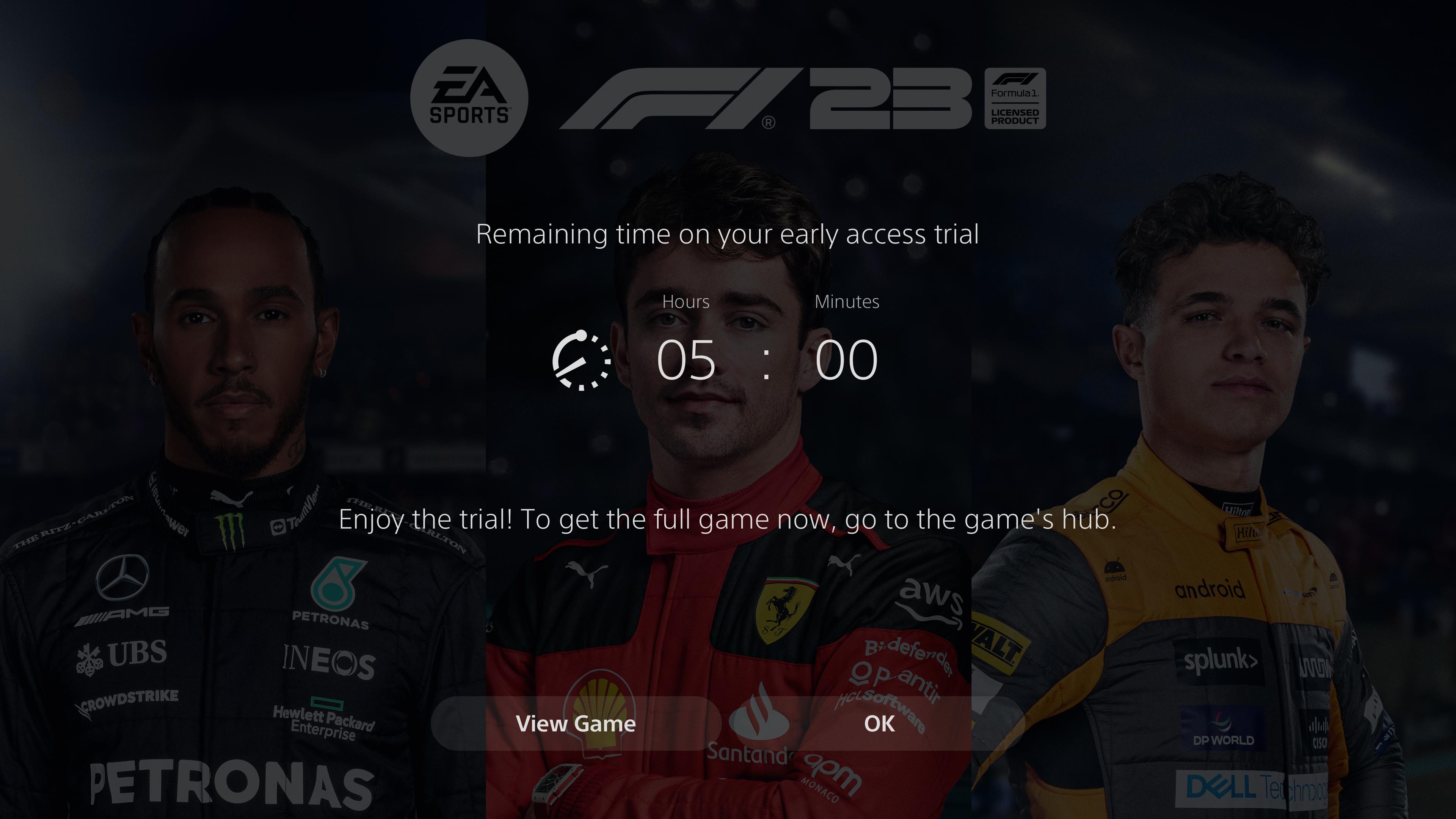 F1 23 Trial Available Now - 5 Hour Trial