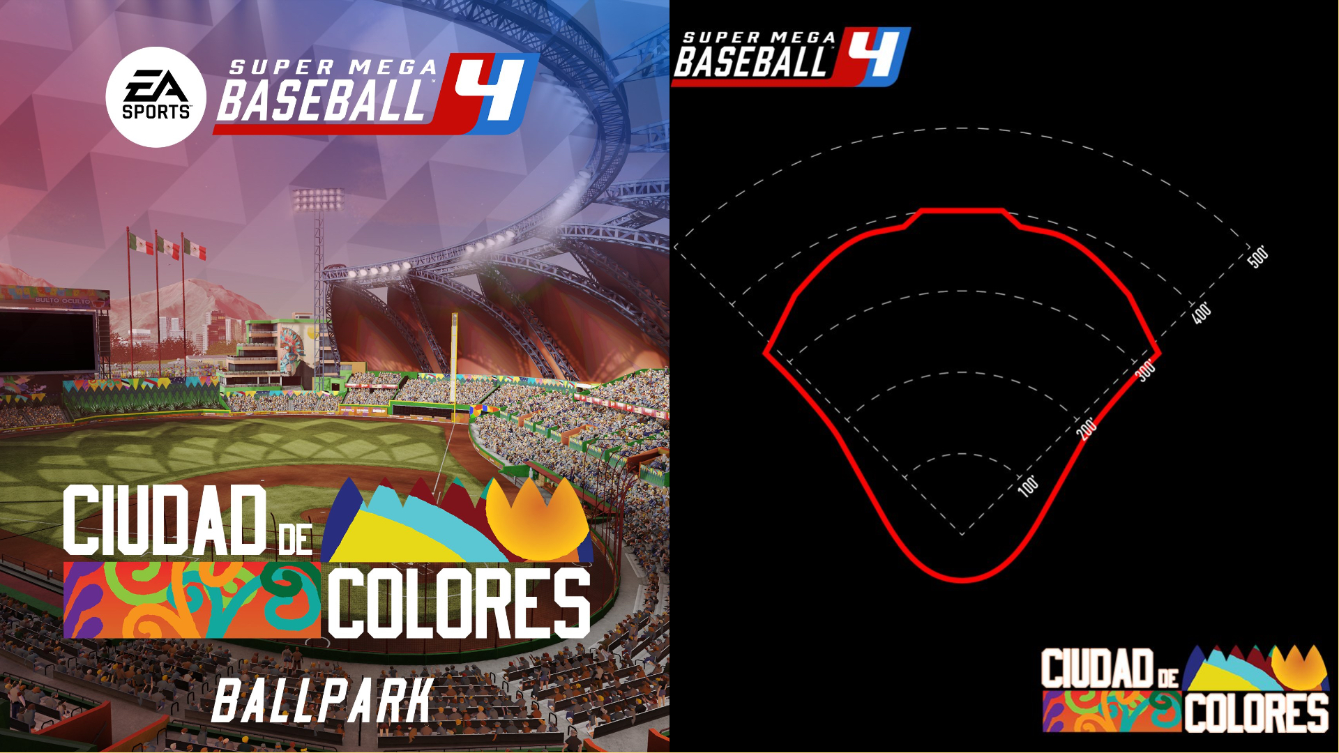 Super Mega Baseball 4 DLC #2 - Ciudad de Colores Ballpark Revealed