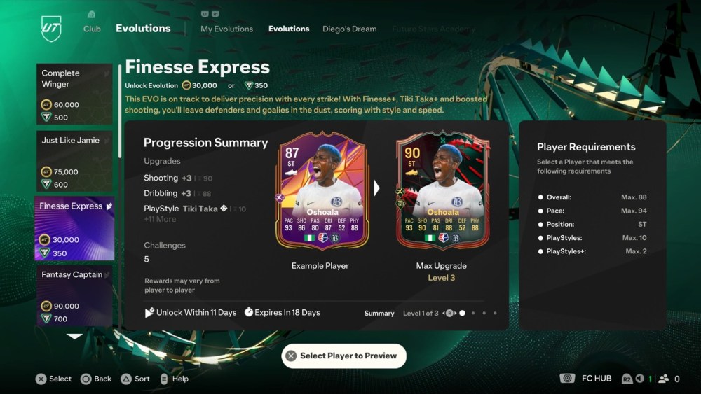 Finesse Express Evolution in EA FC 25