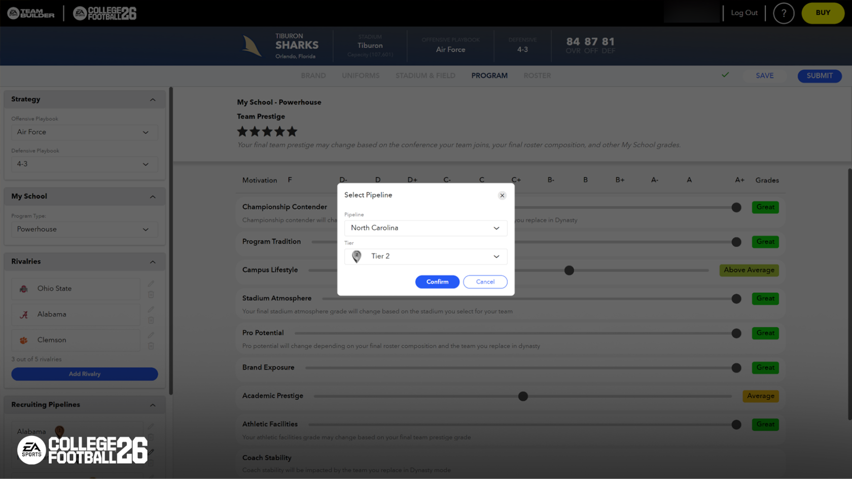 College Football 26 Team Builder Website is Live - Operation Sports