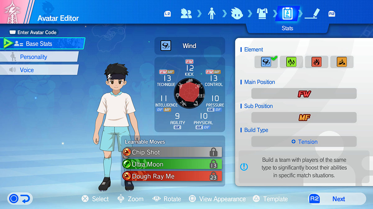 Inazuma Eleven Victory Road Character Creation 