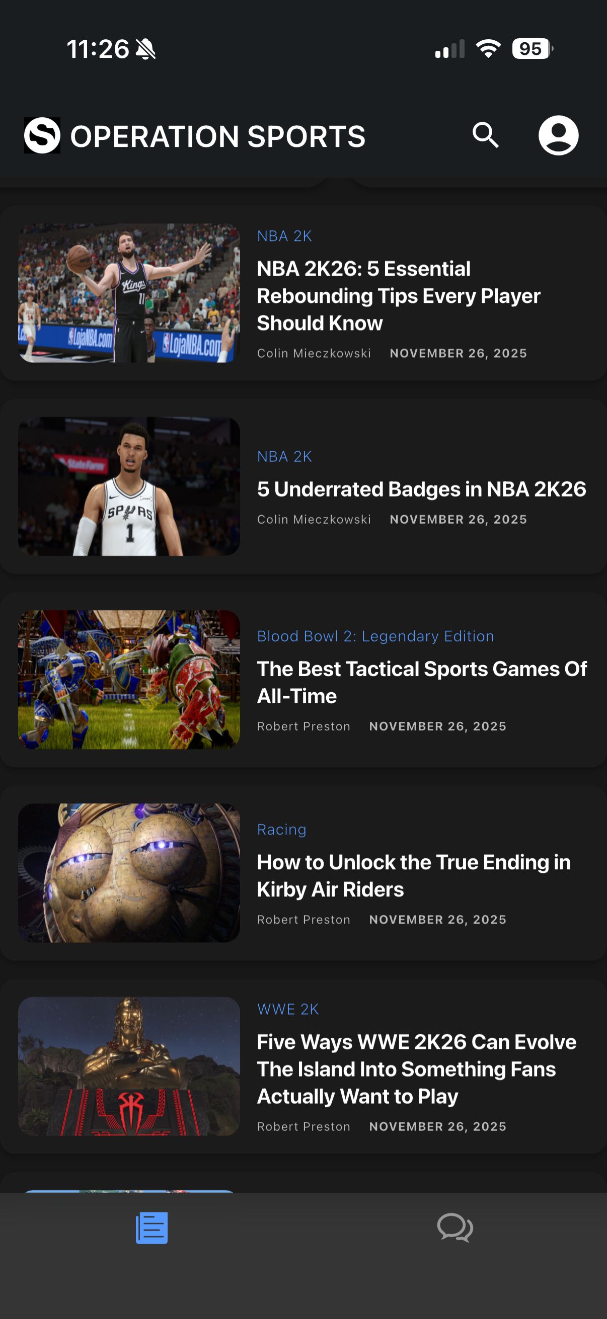 OS App News Feed 