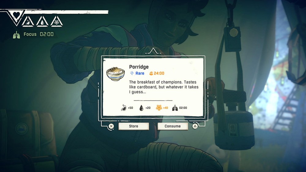 Aava cooks Porridge, as seen in Cairn.