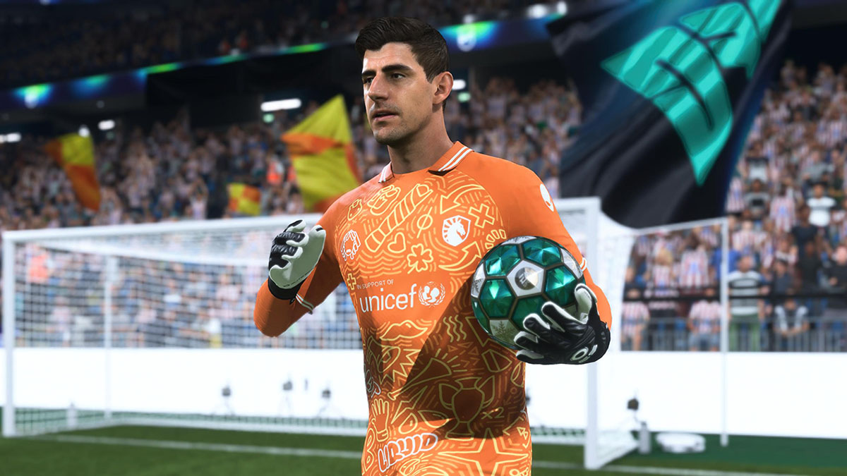 Courtois, as seen in EA FC 26.