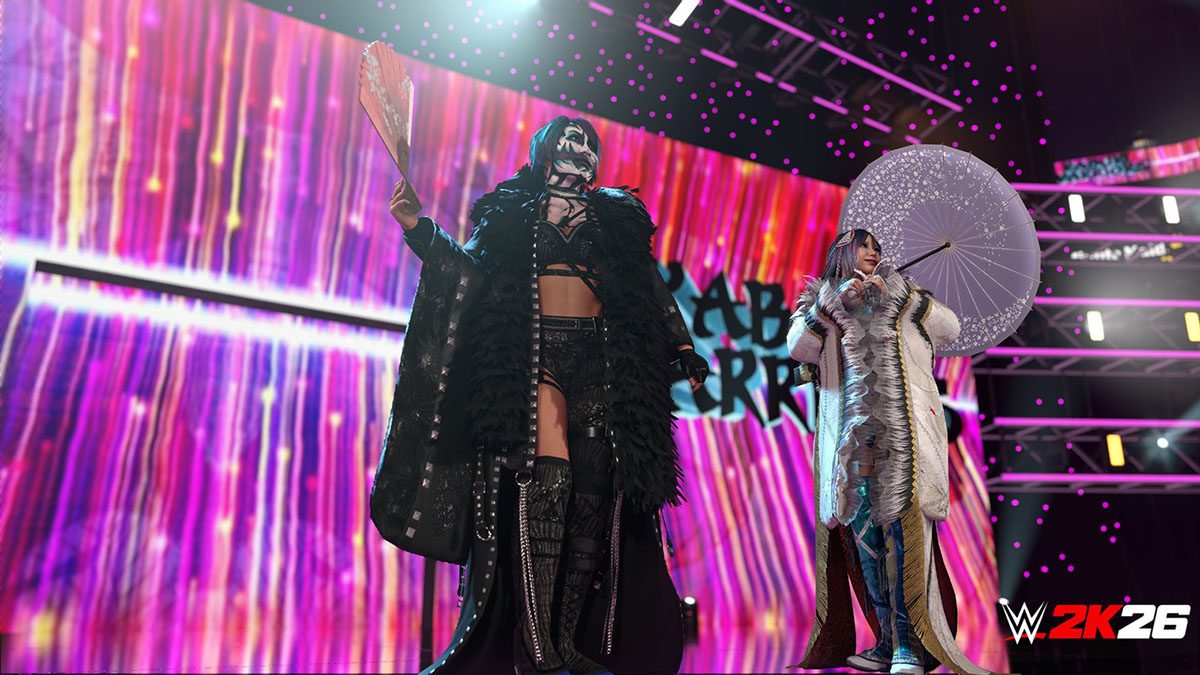 Asuka, as seen in WWE 2K26.