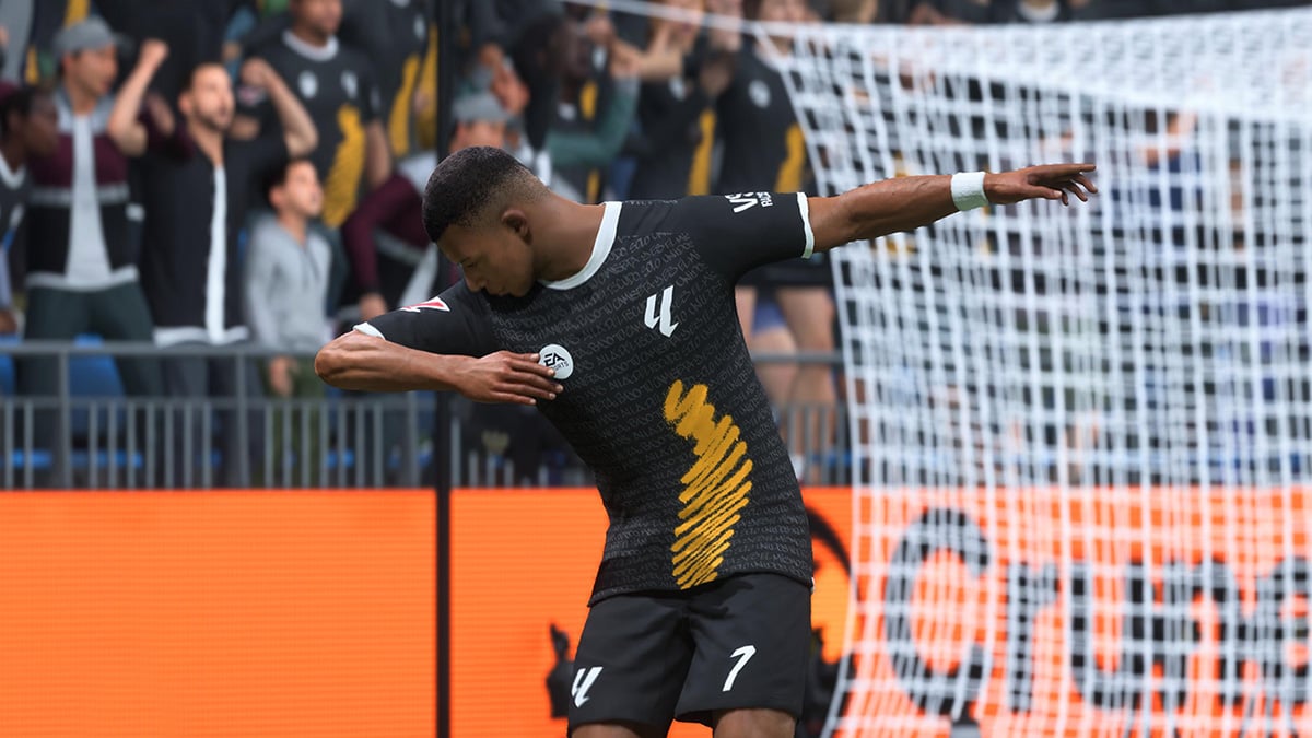 Kylian Mbappé performs The Dab in EA FC 26.